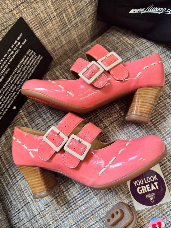John Fluevog Shoes - Fluevog Cavalieri limited edition Pink Double-Buckle Mary Jane Heels